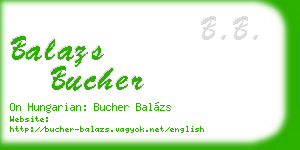 balazs bucher business card