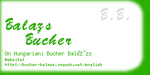 balazs bucher business card